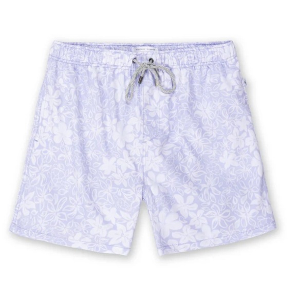 Vintage Summer Vintage Wash Volley Swim Trunk Lilac Floral Men's L NWT - Picture 1 of 16